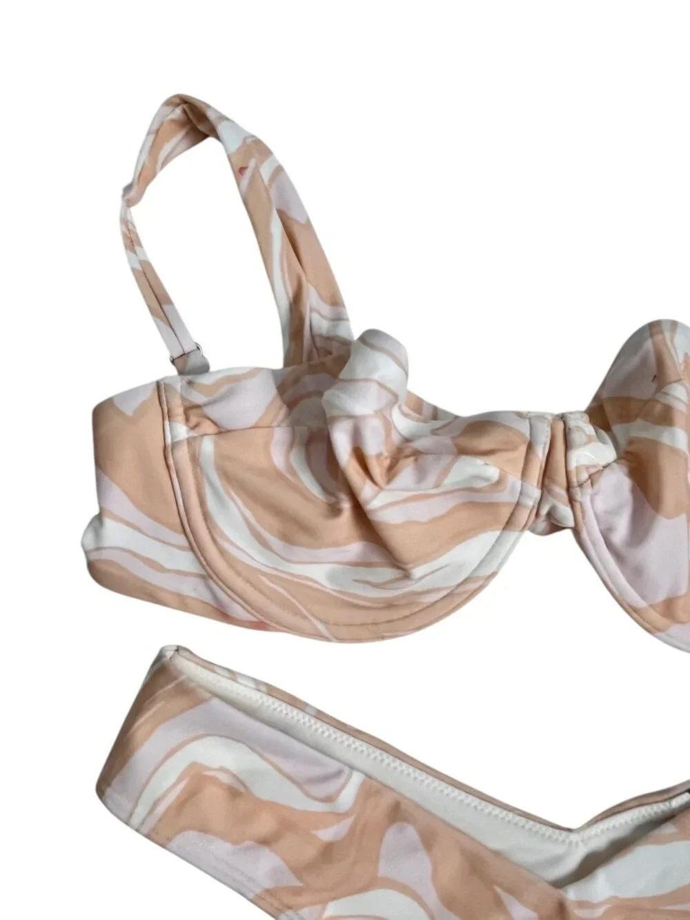 Abercrombie Blush Swirl Underwire Bikini Set Pink Floral Print Swim Small